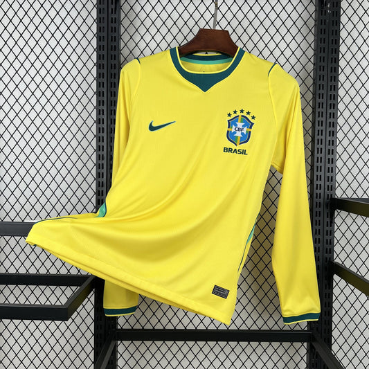 Camisa Amarela Brasil Manga Comprida I 2026 Masculina