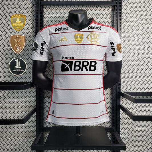 Camisa Flamengo II 23/24 Jogador Patrocinadores + Patchs