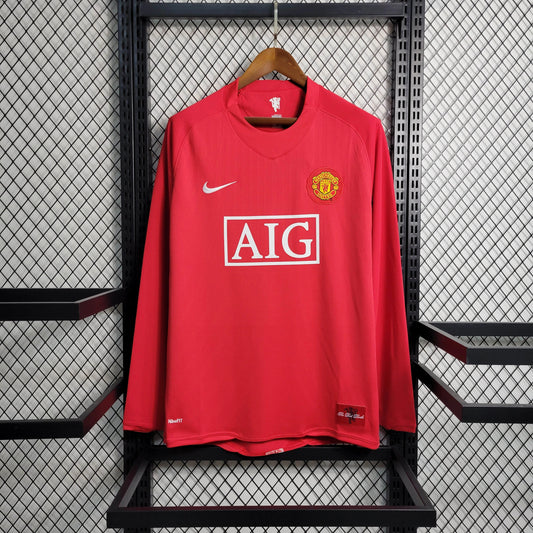 Camisa RETRO Manchester United Manga Comprida I 07/08