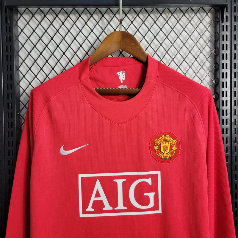 Camisa RETRO Manchester United Manga Comprida I 07/08